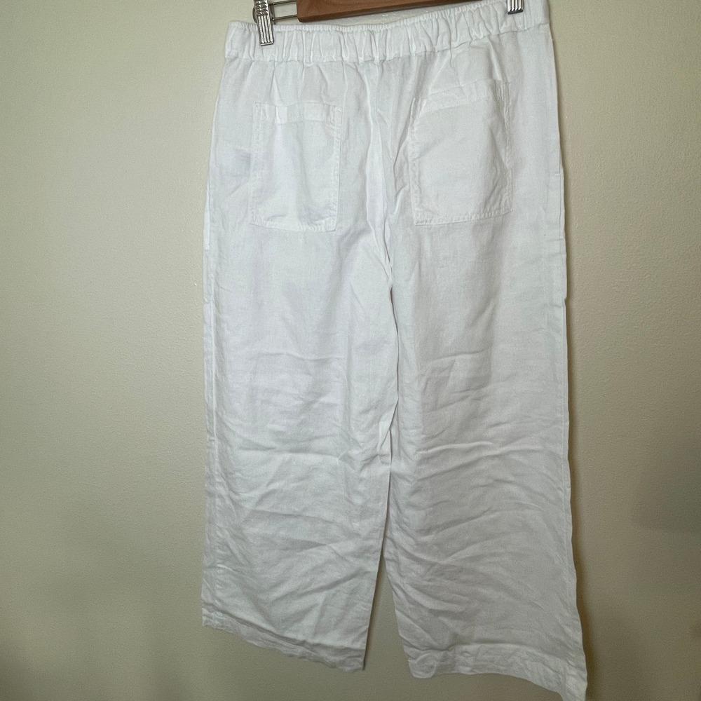 Casa Cabana Women's Linen Blend Pull on White Capris‎ Size Small - Picture 4 of 12